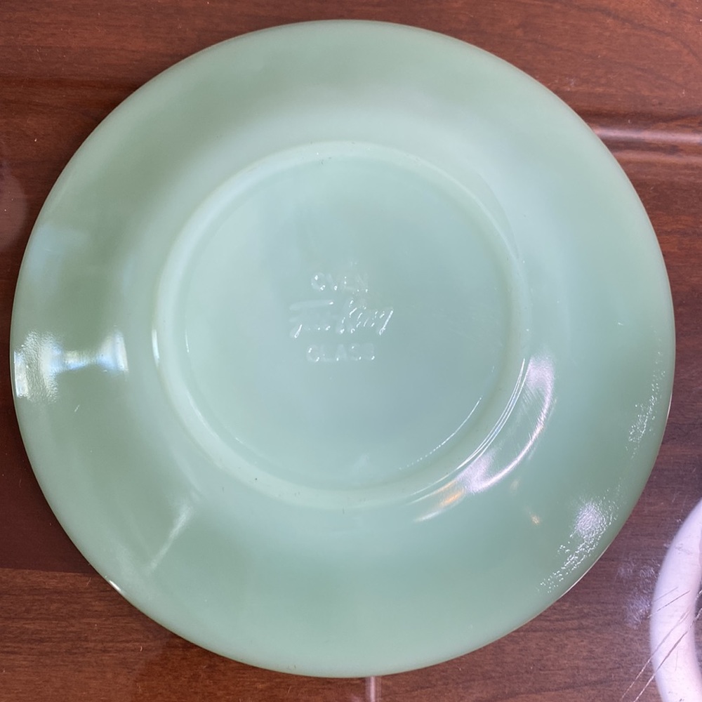 Fire King Jadeite Jane Ray Cup and Saucer - Vintage - Picture 4 of 6